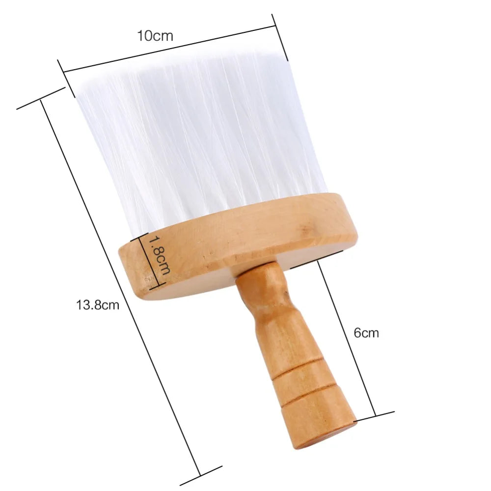 Personal Grooming Soft Bristle Neck Duster Brush Wood Handle Gentle Zpaxo