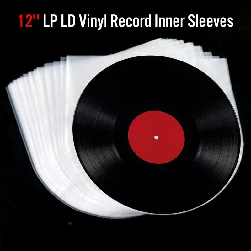 12-Inch Vinyl Record Inner Sleeves – Clear LP Covers 15/50 Pack
