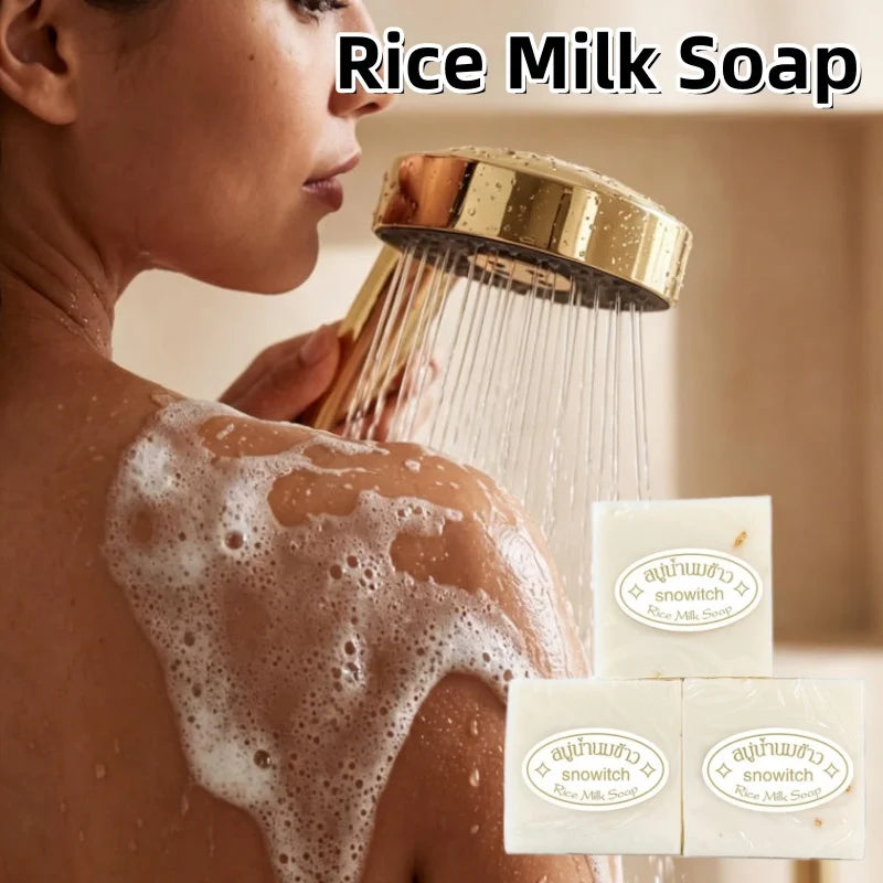 Thai Rice Milk Soap Bar – Moisturizing Handmade Cleanser Handmade Soap Bar Zpaxo