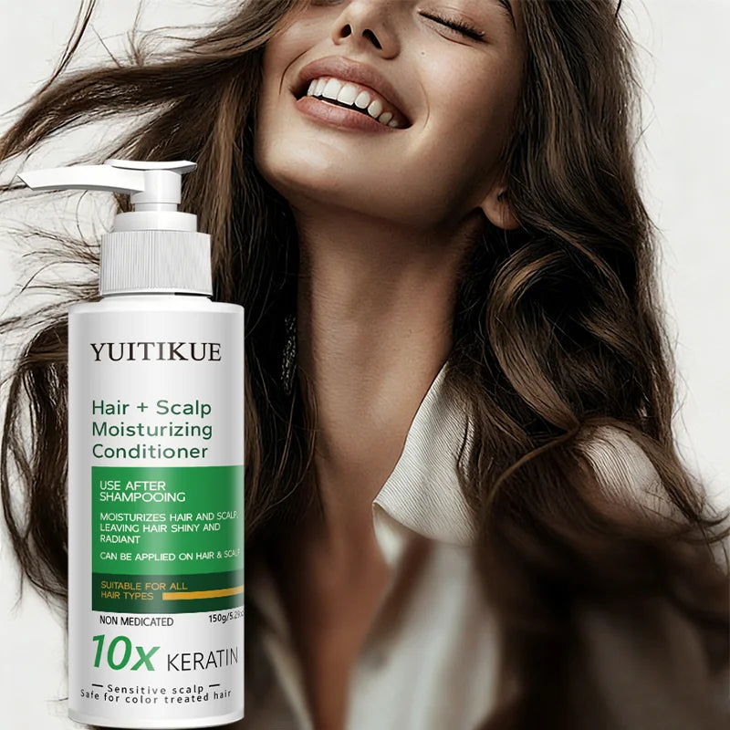 YUITIKUE Keratin Conditioner for Dry Hair – Biotin & Hyaluronic Hair Conditioner Zpaxo