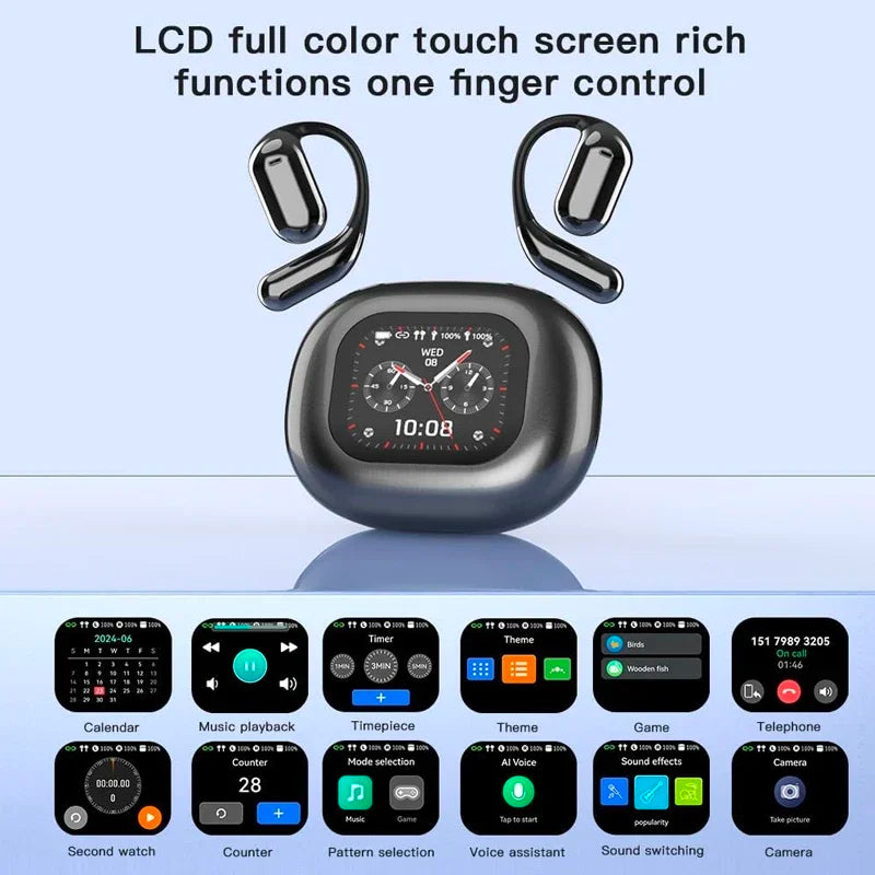 UYUXIO Real Time Translation Wireless Earbuds 144 Language OWS LCD