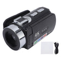 Digital Video Camera 28X Zoom Screen Auto Focus 4K 64MP HD LED White