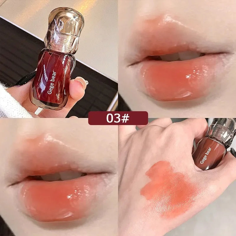 Gegebear Crystal Clear Lipgloss Hydrating Water Liquid Lipstick Light