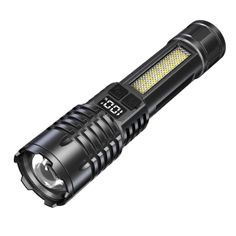 KDULIT USB Rechargeable LED Flashlight – Zoomable 3-Mode Torch