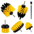 5PCS Electric Drill Brush Kit Multipurpose Power Cleaning Attachment Set Scrub Brush/Microfiber Cloth with Connecting Nylon Tile Zpaxo yellow