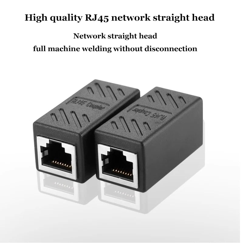 Network Cable Pair Connector Extender Adapter RJ45 Gigabit Dual Pass Zpaxo
