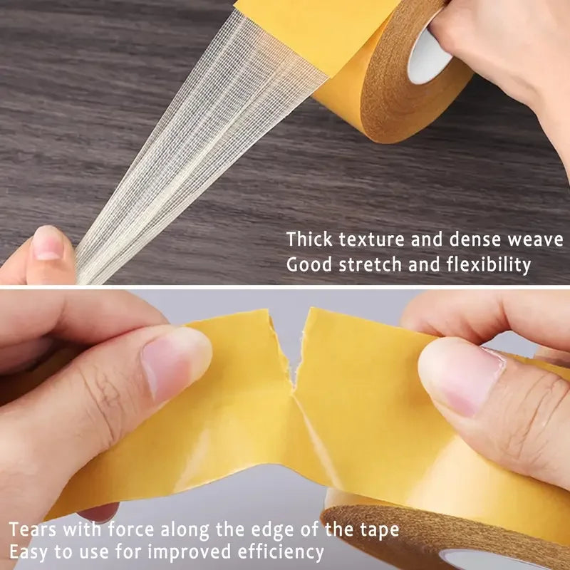 Heavy Duty Double-Sided Tape: 1.18" x 66 ft - Super Strong Adhesion, with Fiberglass Mesh, for Walls and Glass, Waterproof Trans Zpaxo