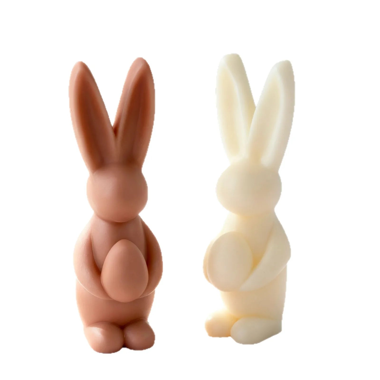 Easter Bunny Candle Silicone 3D Rabbit Bunny Egg Heart Aromatherapy Soap Gypsum Plaster Ornament Gift Mould Home Decor Zpaxo