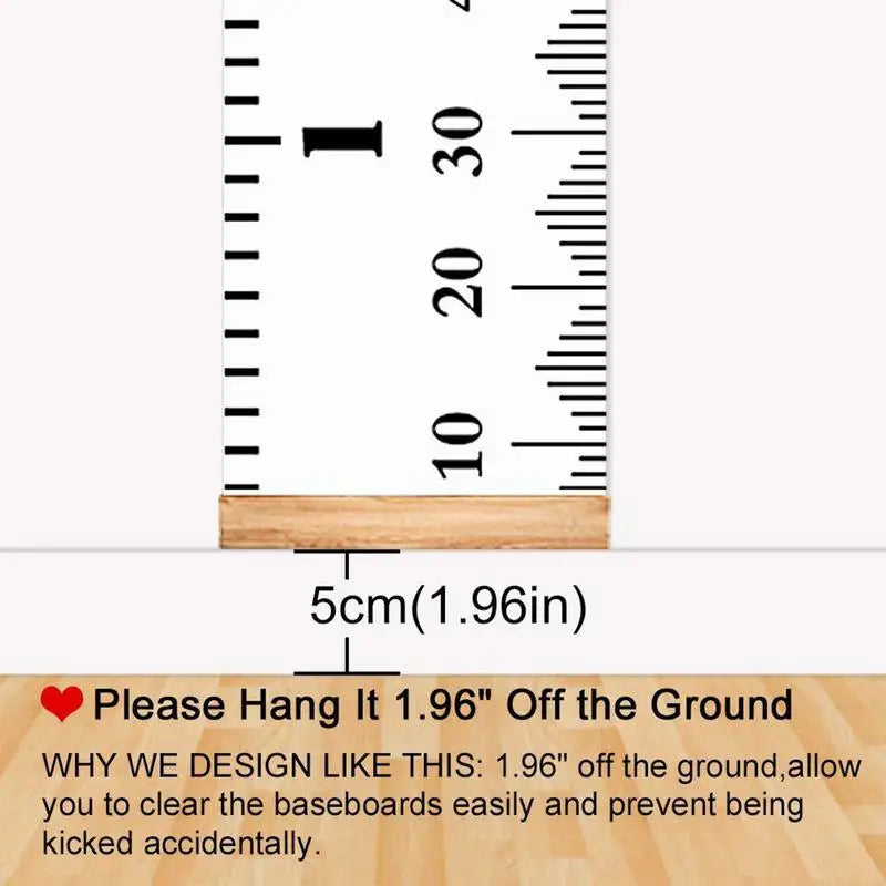 Height Chart For Kids Removable Kids Height Wall Chart Reusable Growth Tracker With Lanyard Decorative For Parenting Tool Home Zpaxo