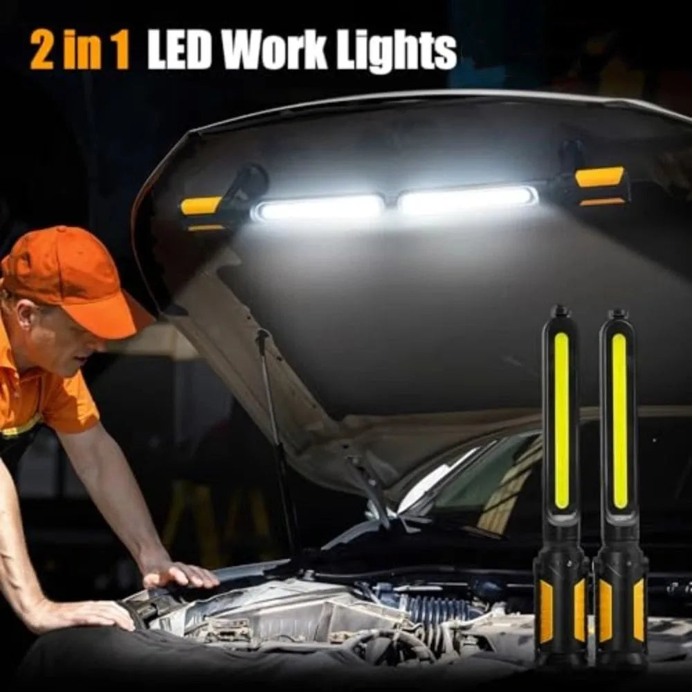 1400LM LED Mechanic Work Light 4400mAh Rechargeable Magnetic Base COB