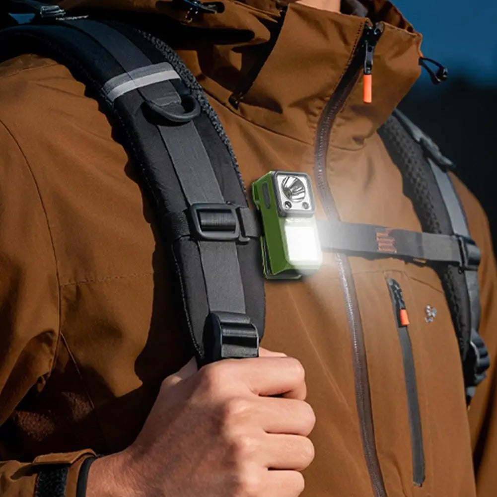 LED Magnetic Clip-On Rechargeable Flashlight | 6 Modes IPX4 LED Clamp Flashlight Zpaxo