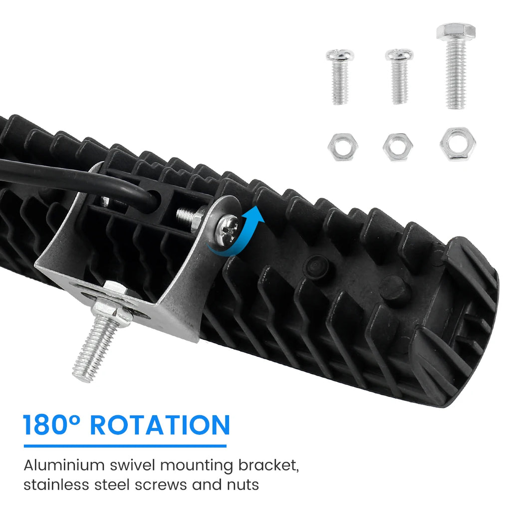 1/2/4Pcs LED Work Light Strip Shape Light Bar 6000K Flood Spot White Off Road Head Car light IP67 Auto parts For Multiple Scenes Zpaxo