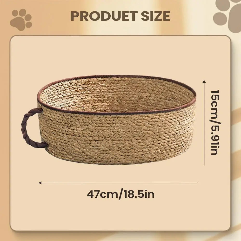 Cat Basket Cup Design Cute Pet Sleeping Nest Cotton Rope Woven