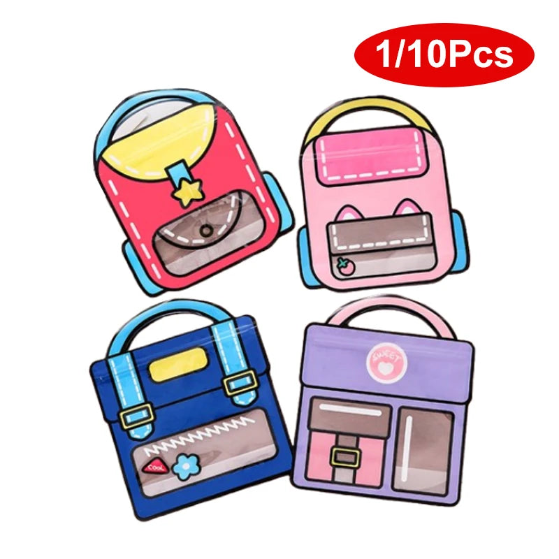 1/10pcs Tote Gift Bags Party Favor Bags For Birthday/Wedding Party Supplies And Candy/Handmade Cookies Storage/Jewelry Packaging Zpaxo