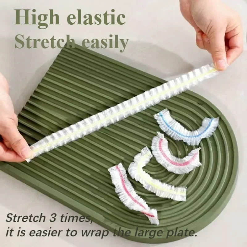 Reusable Disposable Food Cover Plastic Wrap Durable Elastic Food Lids for Bowls Elastic Plate Covers For Kitchen Food Saver Bag Zpaxo