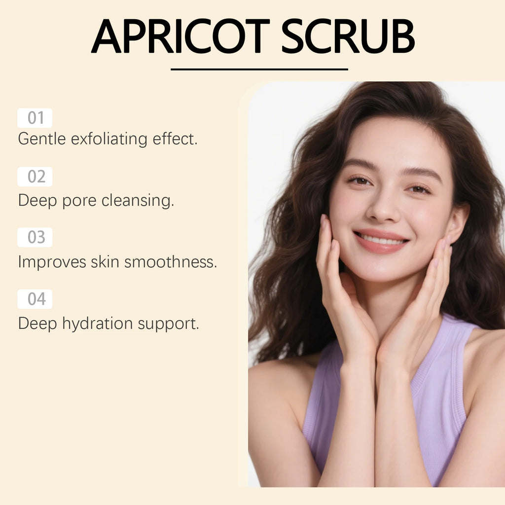 Exfoliating Apricot Facial Scrub Improves Skin Smoothness Evens Tone Zpaxo