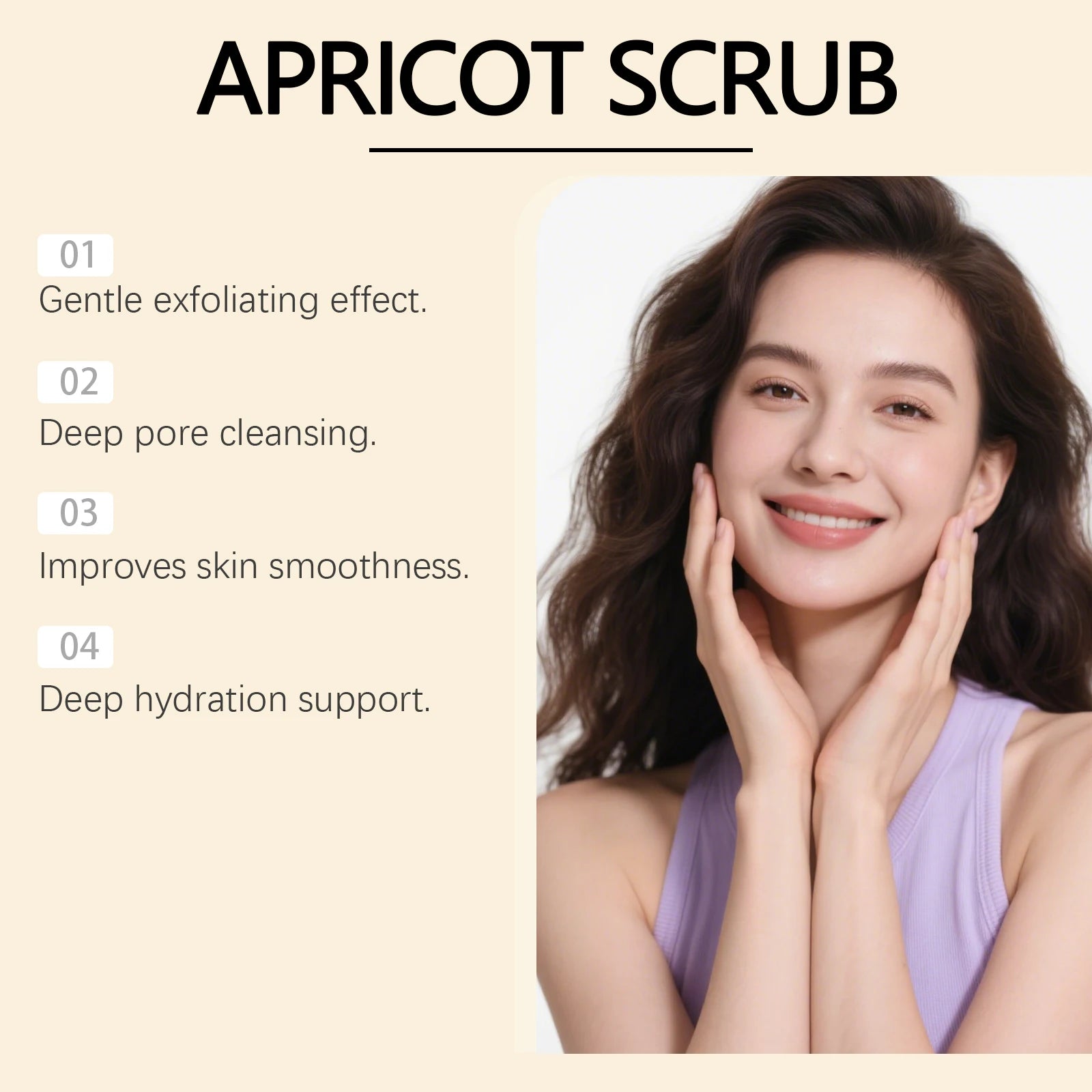 Exfoliating Apricot Facial Scrub Improves Skin Smoothness Evens Tone Zpaxo