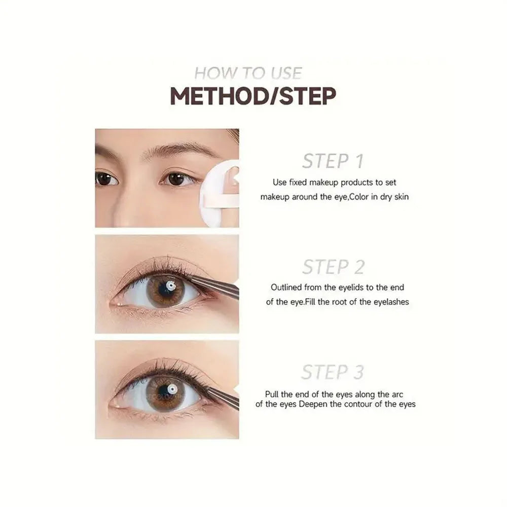 10pcs Black And Brown Ultra Fine Smooth Eyeliner Gel Pen Is Not Easy To Faint Makeup Pen Head Ultra Fine Suitable For Beginners Zpaxo
