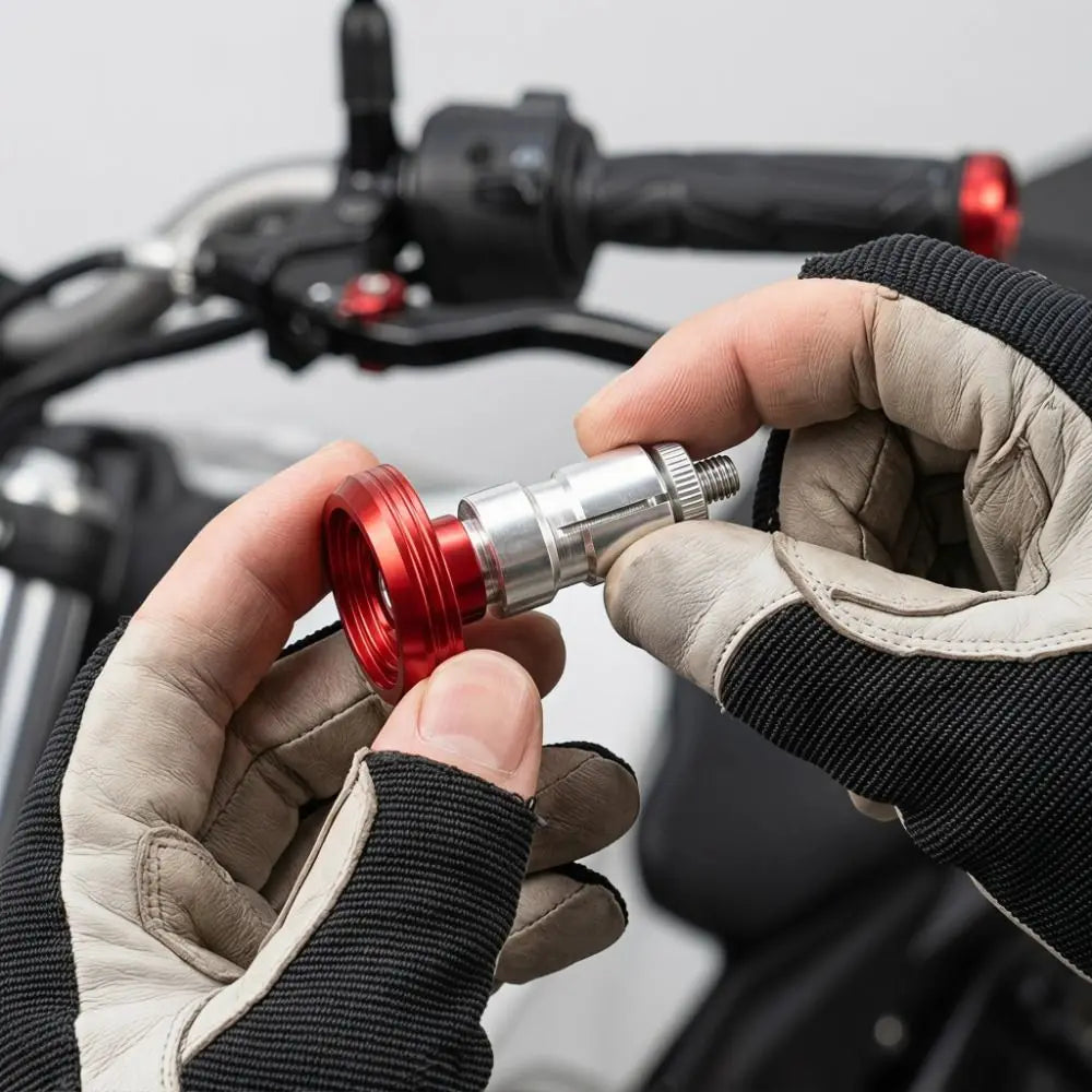 CNC Aluminum Alloy Motorcycle Handlebar End Plugs Shock-absorbing Zpaxo