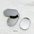 M1 Moon Shaped Zinc Alloy Balm Container Polished Surface Slide Lid