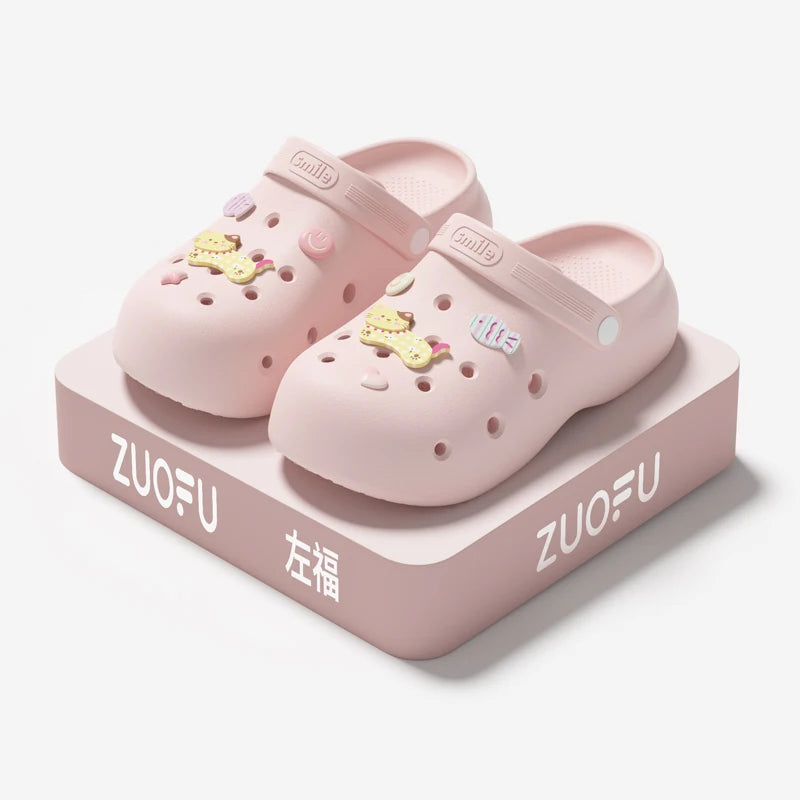 SHAJI Cloud Feel Closed Toe Clogs Women Summer EVA Thick Sole Non