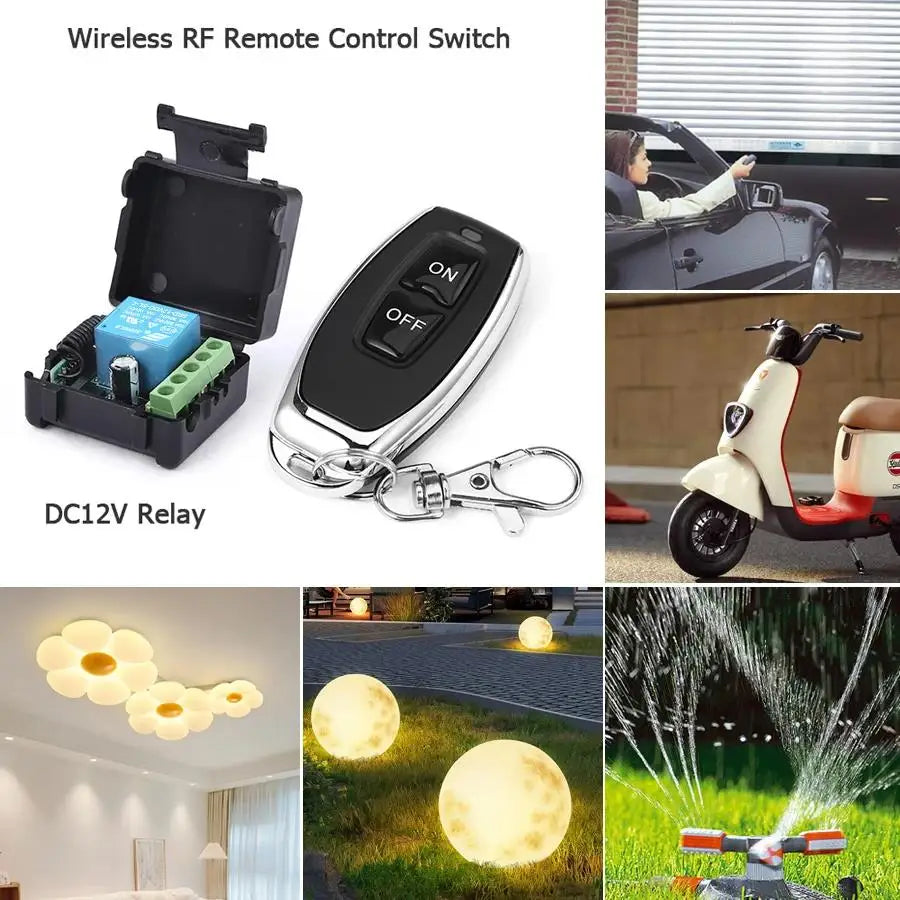 433Mhz Remote Control Wireless Switch DC 12V 1CH RF Universal 10A