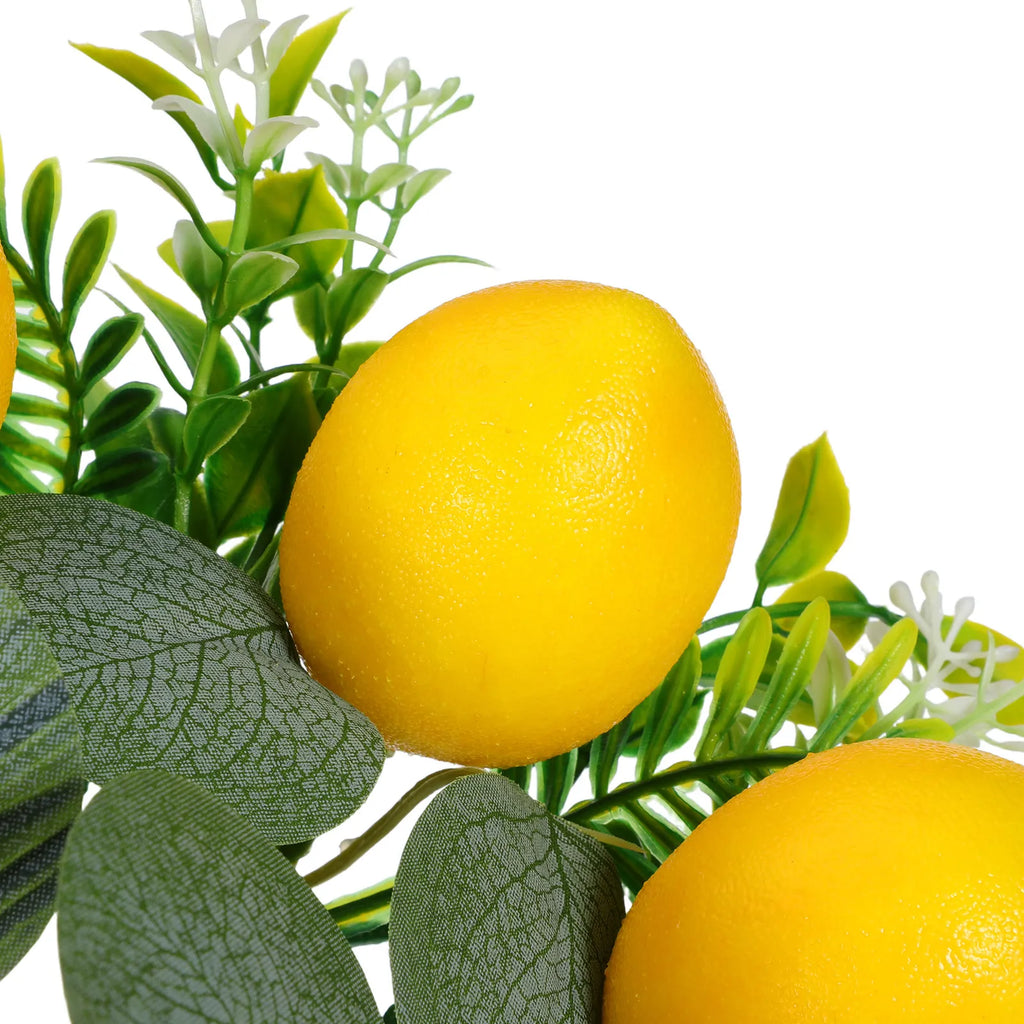 Artificial Lemon Ring Spring Garland Table Floral Wreath Kitchen