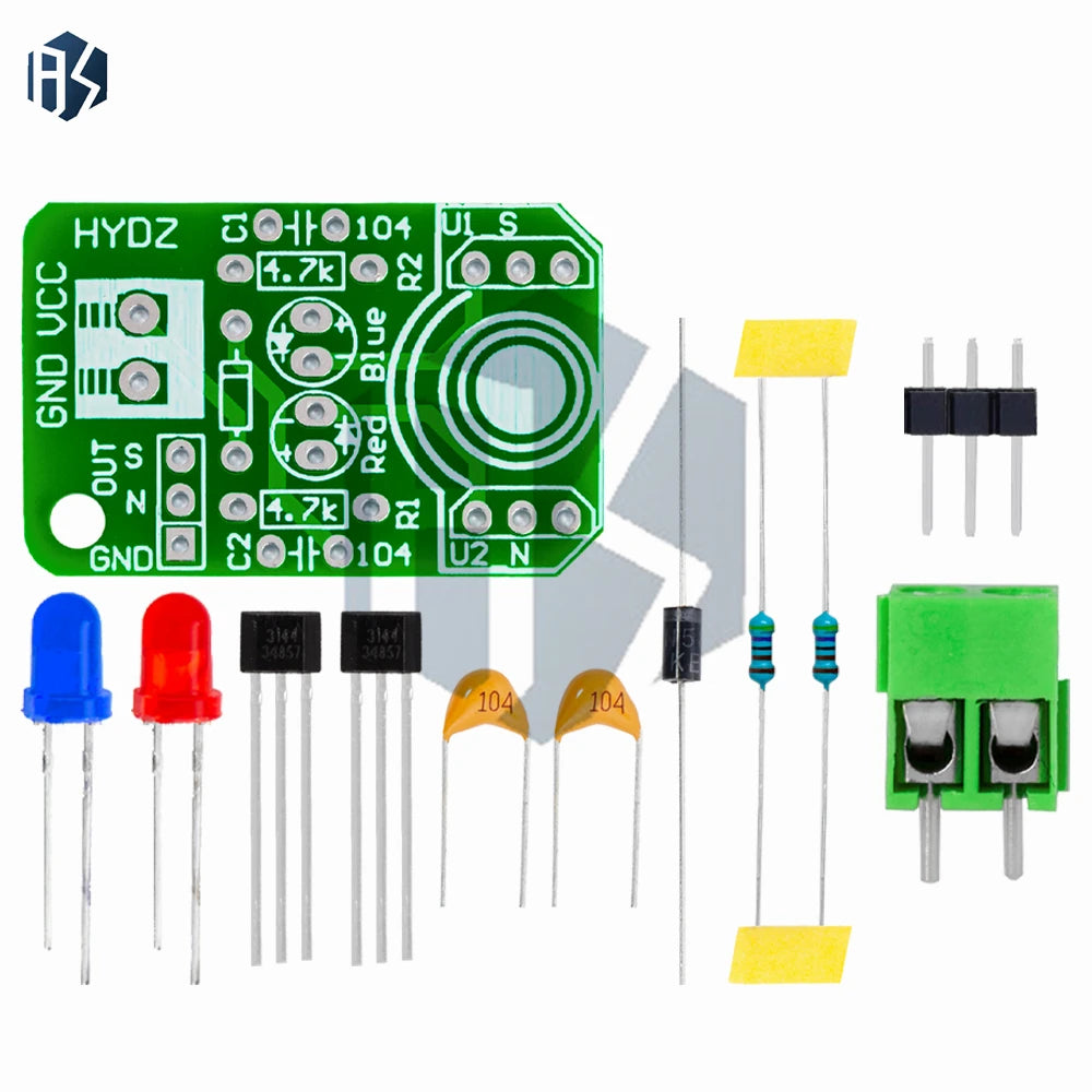 Hall Effect Magnetic Polarity Sensor Module 3 3V 5V High-sensitivity Zpaxo