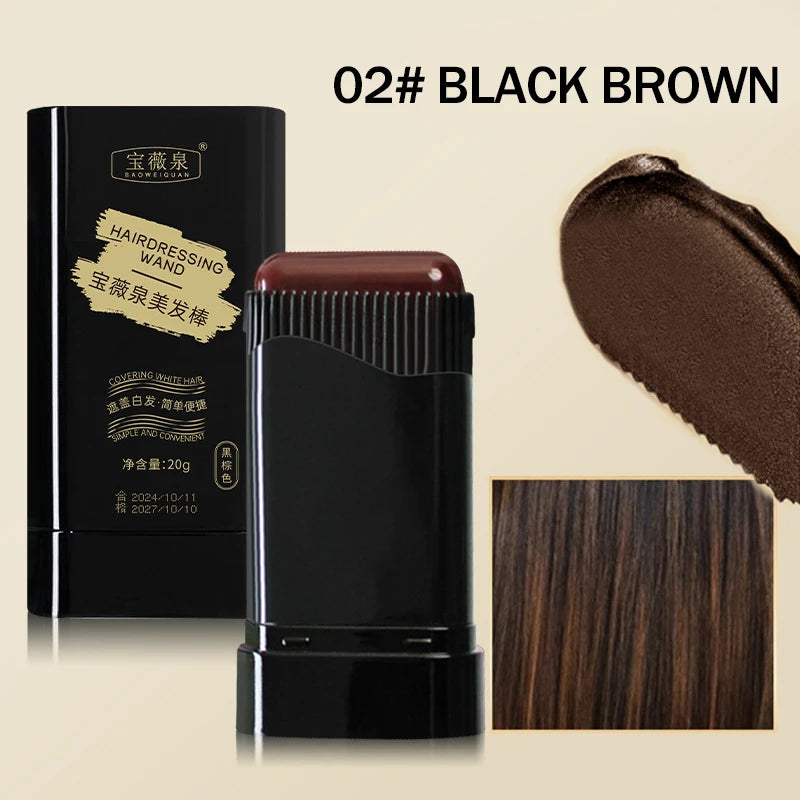 Temporary Hair Stick Long-lasting Fast Cover Easy Apply Beard Dye Zpaxo Dark brown