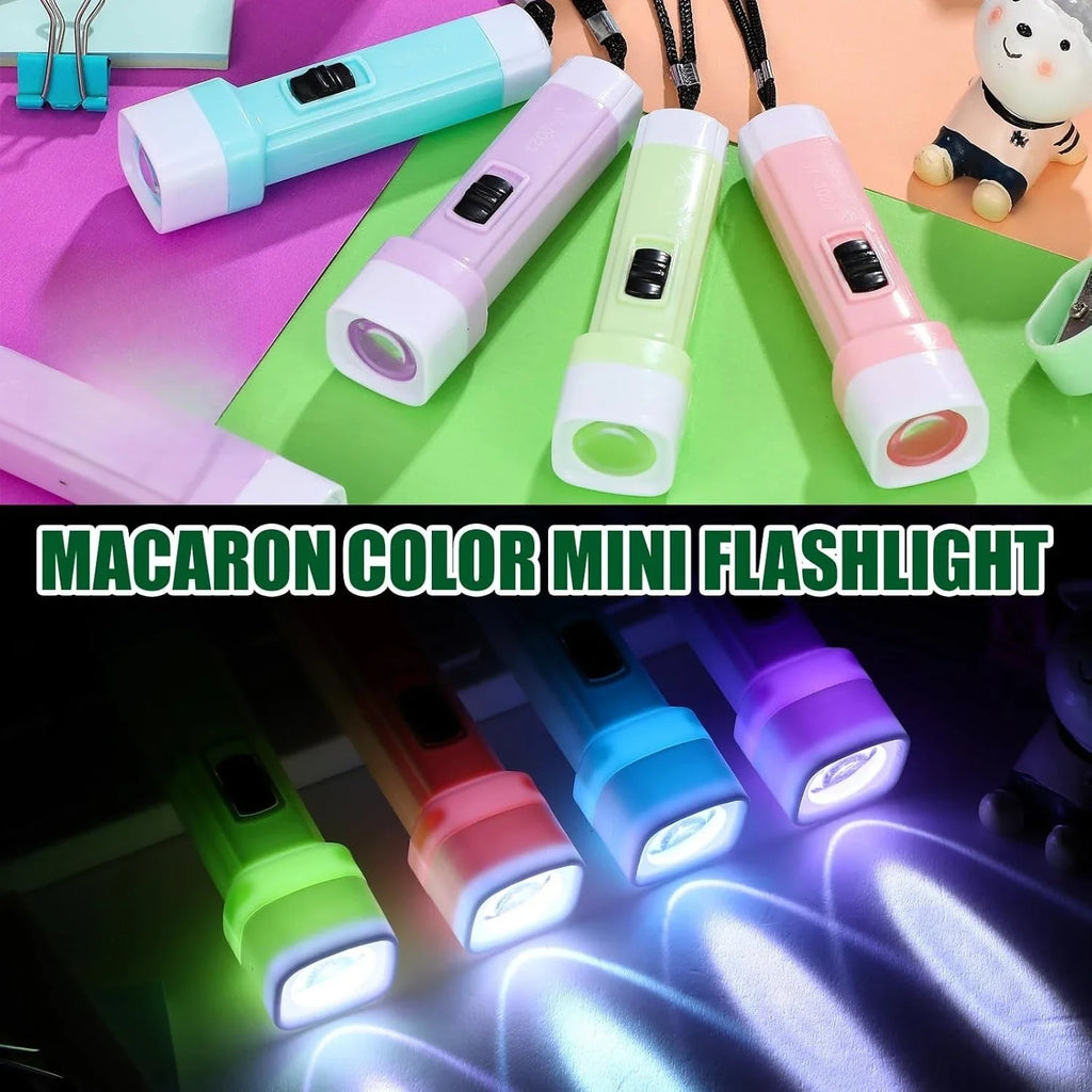 5- Outdoor Kids LED Flashlight Mini Portable Plastic Light Lanyard