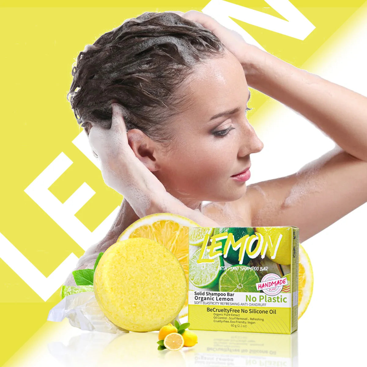 Lemon Essential Oil Hair Soap – Oil Control & Dandruff Removal Hair Washing Soap Bar Zpaxo