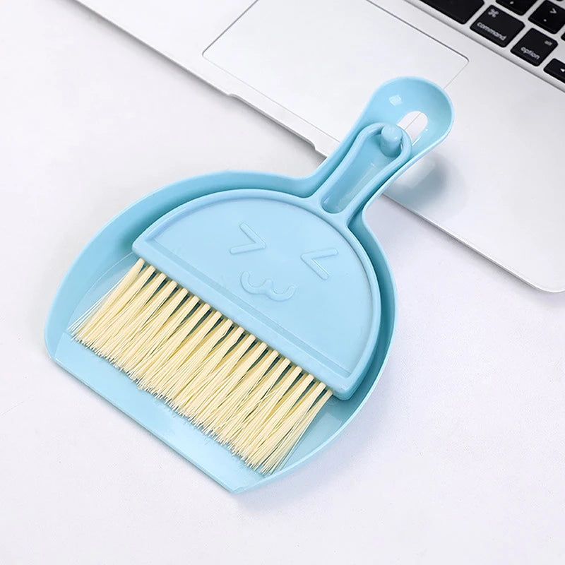Mini Broom Dustpan Brush Desktop Cleaning Garbage Shovel Home Living Zpaxo Blue
