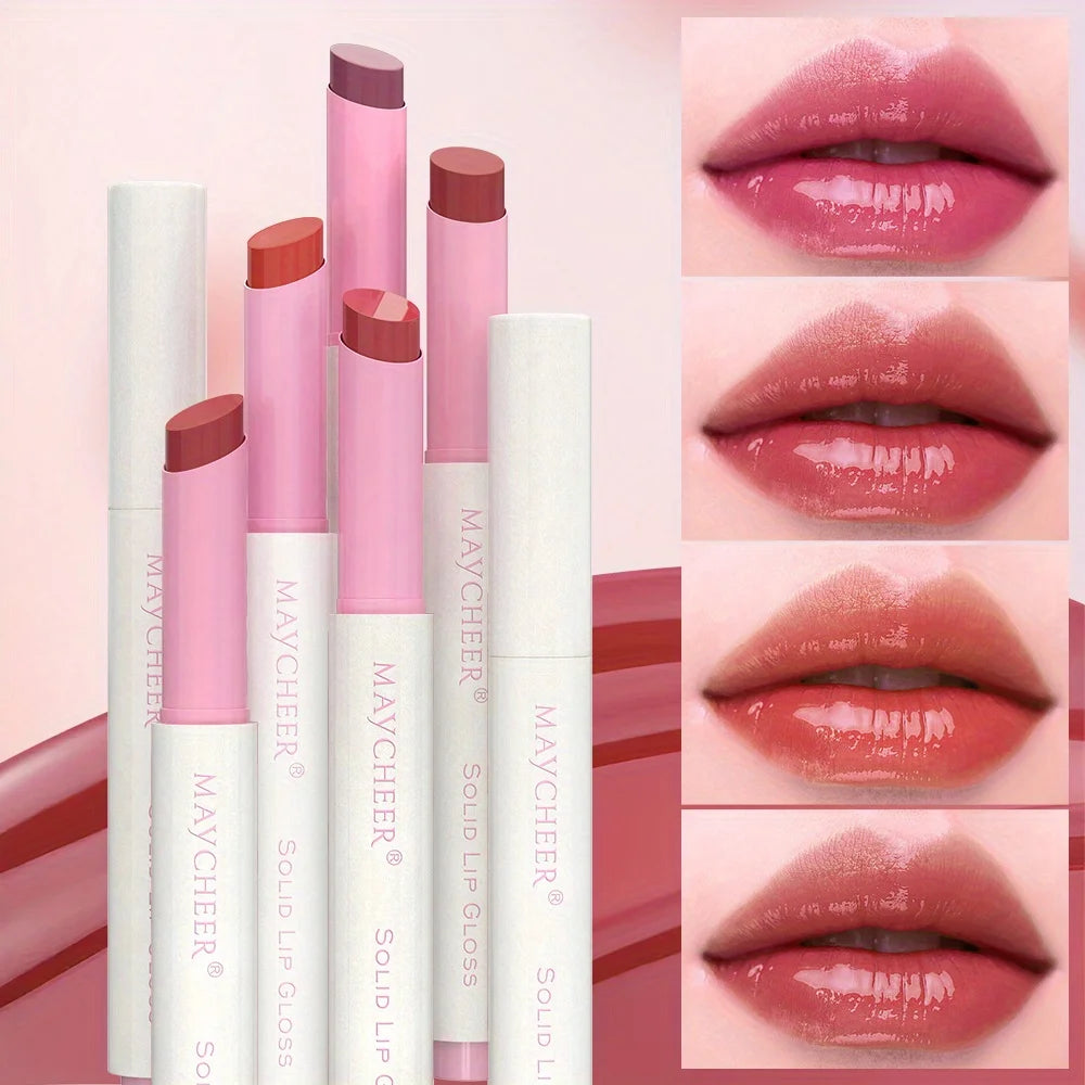 Light-holding mirror solid lip gloss, water-gloss mirror lip glaze, not easy to stick to the cup, long-lasting moisturizing Zpaxo