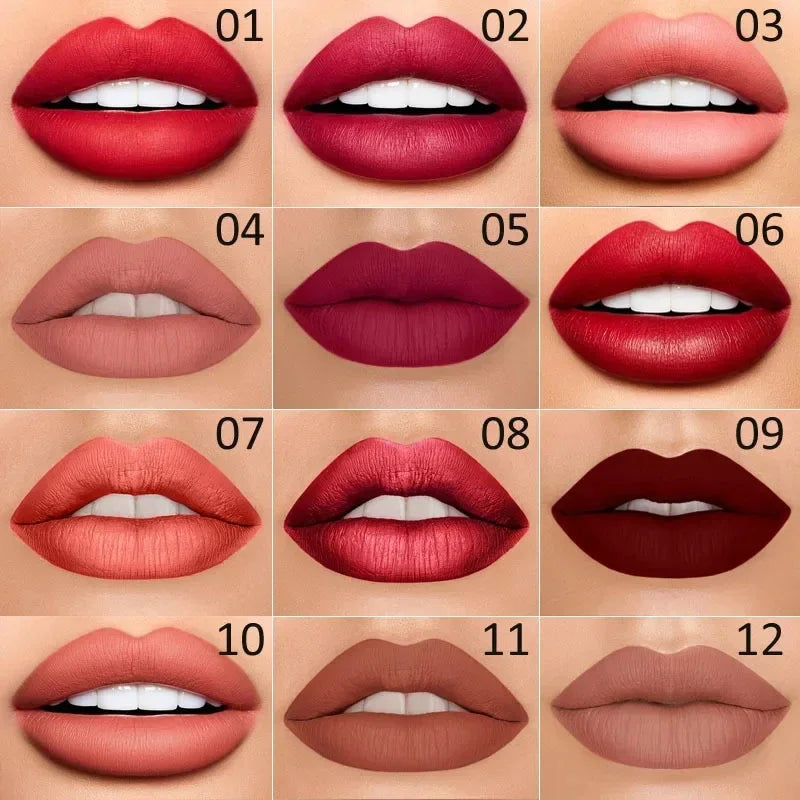 1 Matte Lipstick Pencil Double Ended Lip Liner Pen Red Nude Long