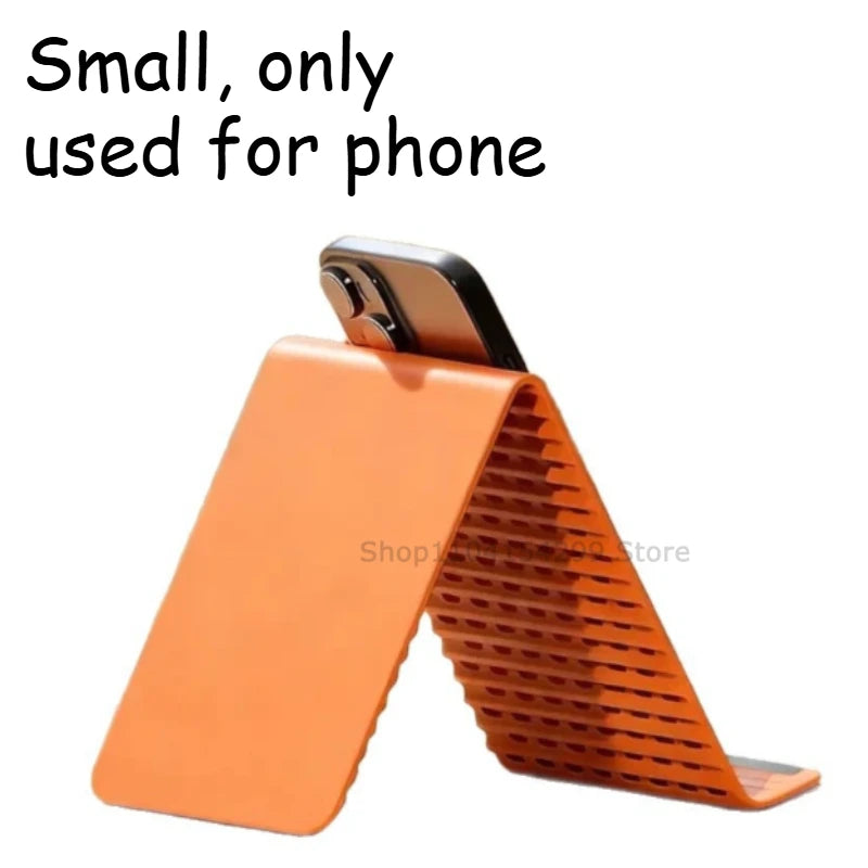 Sticky Phone Grip Phone Holder Wall Bendable Silicone Phone Stand Portable Universal Holder Cell Phone Tablet Desktop Support Zpaxo 1PCS-Orange(S)