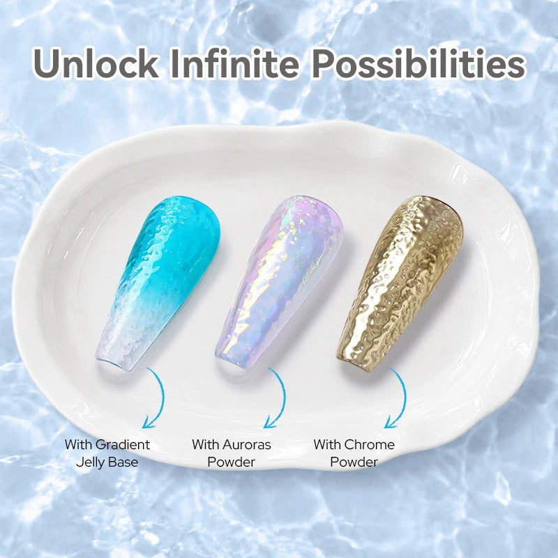 1/2pcs 3D Water Ripple Top Coat Gel Nail Polish No Washing Top Coat Nail Art Gel Naturally Formed Shape UV Soak Off Gel Varnish Zpaxo