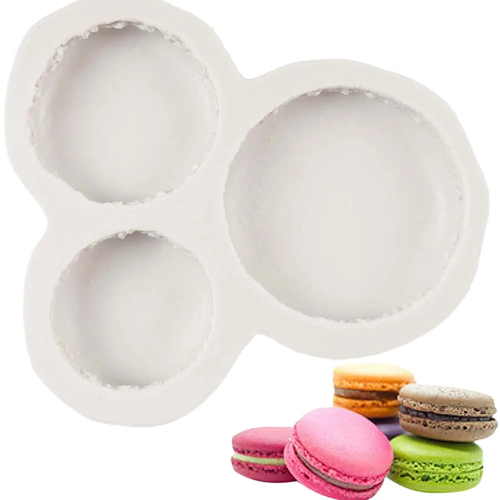 1PC Macaron Silicone Molds Fondant Cake Mold Chocolate Dessert Mould Kitchen Baking Cake Decorating Tools Candle Molds Zpaxo