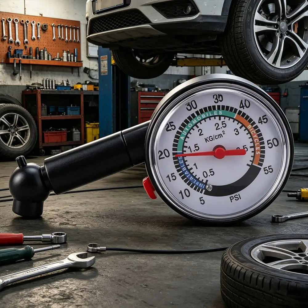 Analog Gauge Tire Pressure Dial Meter Precision Auto Inflation Zpaxo