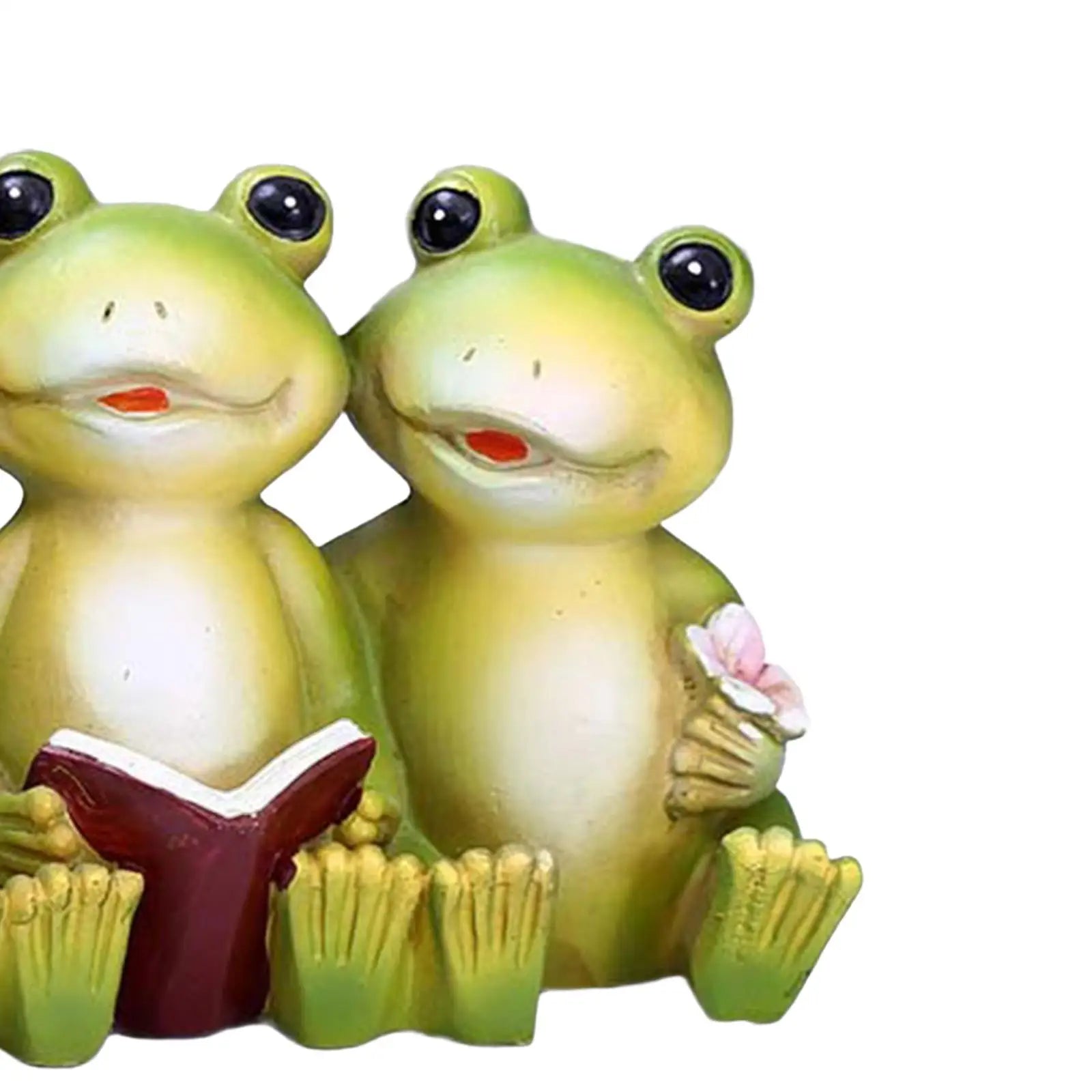 Frog Statue Creative Resin Cute Tabletop Ornament Garden Statue Decorative Figurine for Balcony Outside Yard Bedroom Table Zpaxo