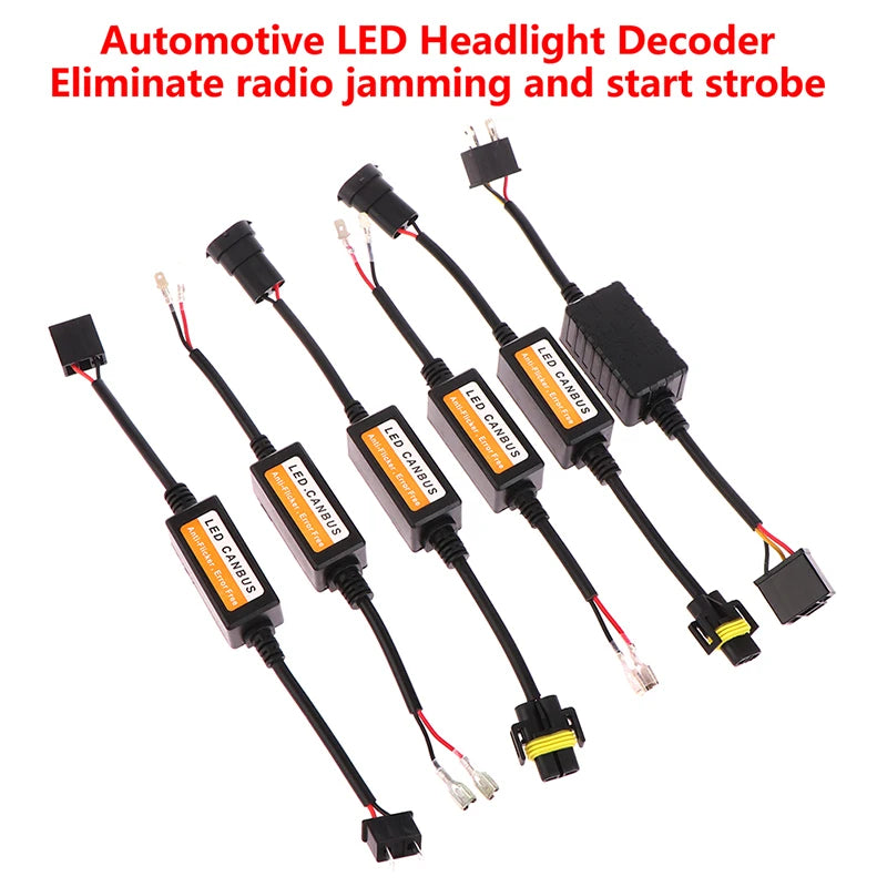 LED Canbus Decoder Car Headlights Error Resistor H4 H7 H11 Adapter