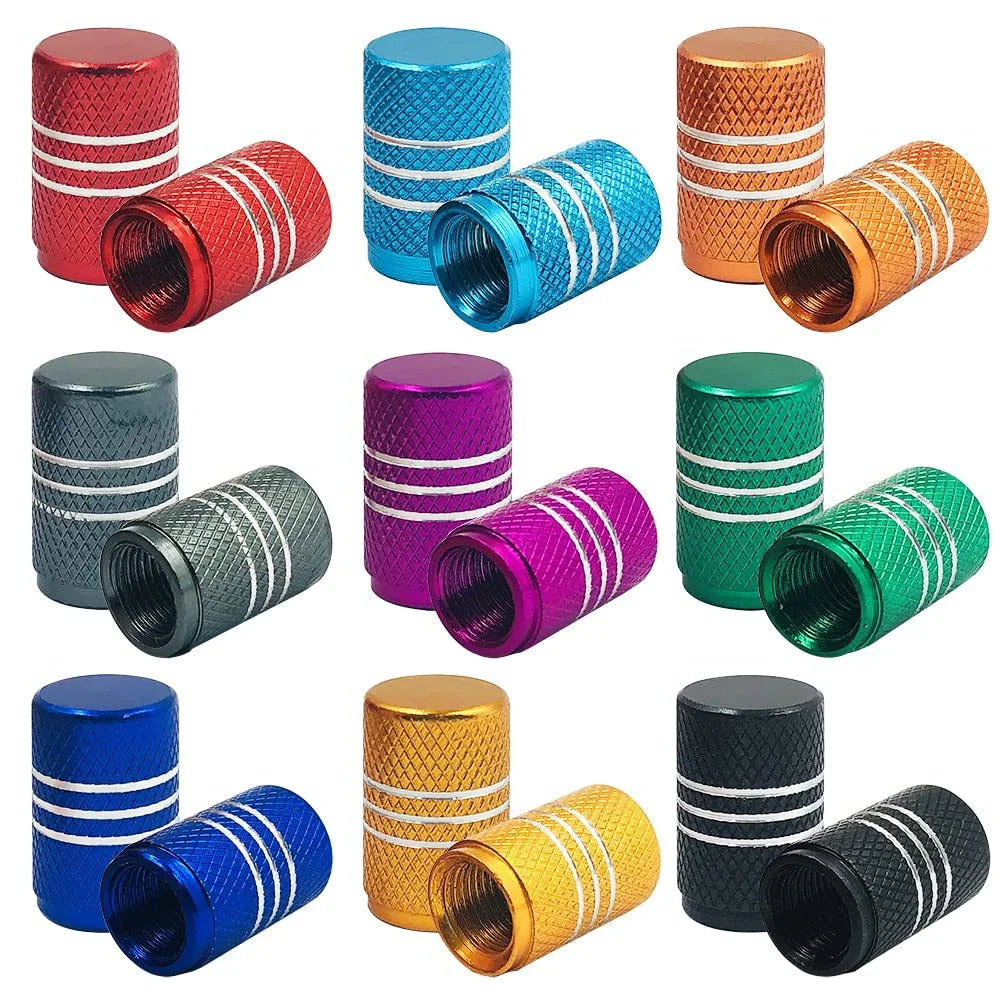 Aluminum Alloy Colored Tire Valve Caps – Car, Bike & Moto