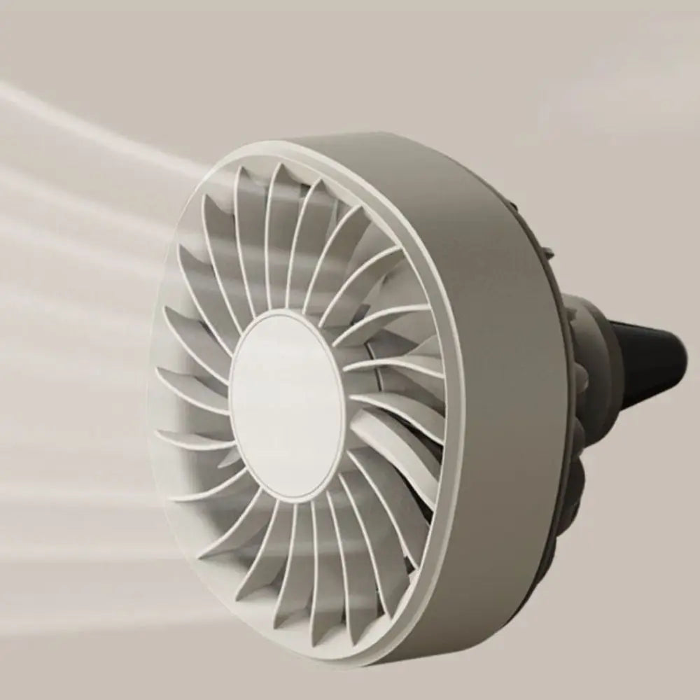 Mini Car Fan USB Plug 3-speed Wind Speed Turbo Colorful Ambient Light Zpaxo