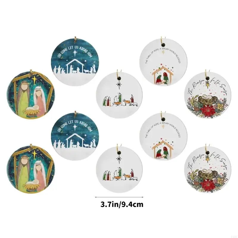 Lot Recyclable Christmas Ornament Glossy Front Decorative Hangers