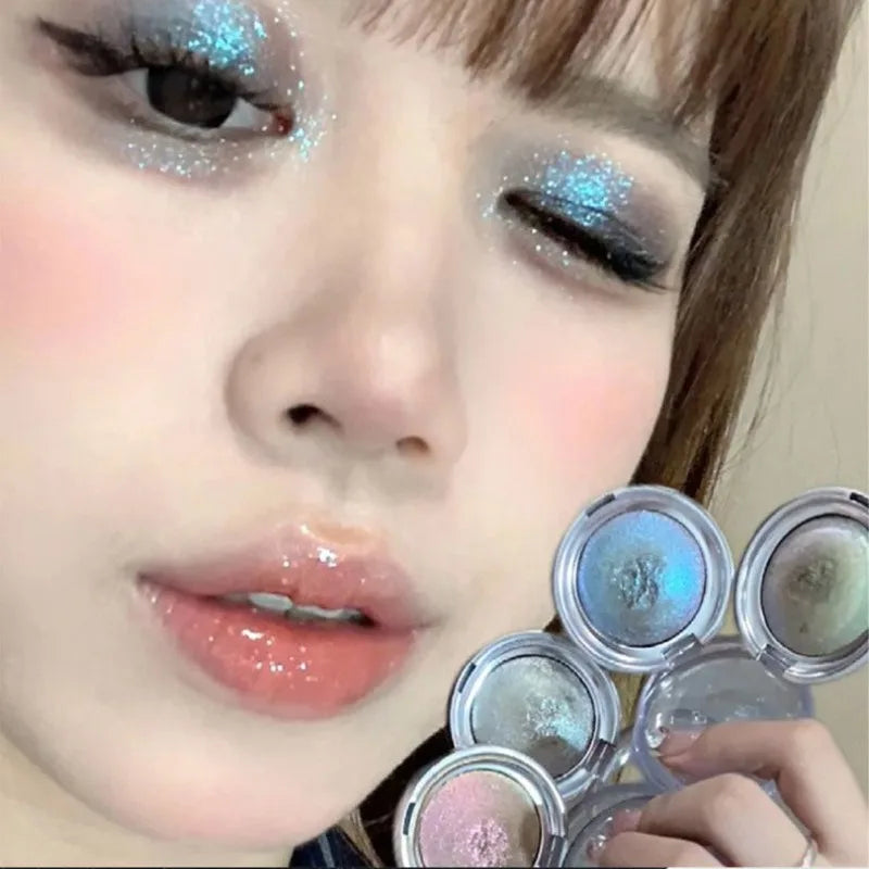 Metallic Eyeshadow Palette Pearl Glitter Creamy Shine Sparkle Eyelid