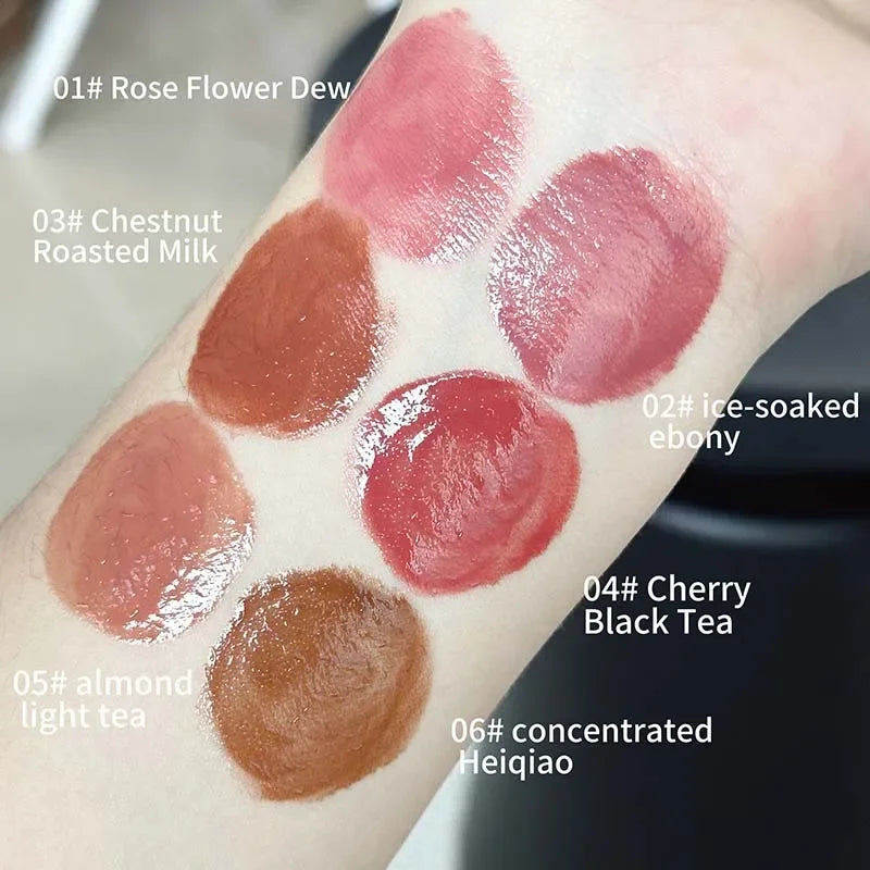 Jelly Solid Water Mirror Lip Gloss Shine Plumping Balm Light Red