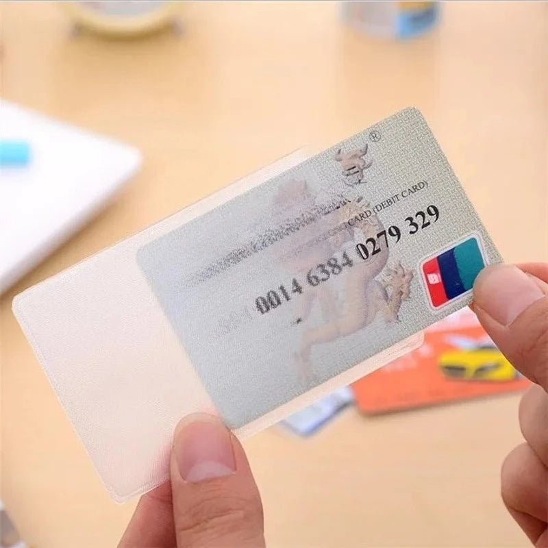 PVC Waterproof Transparent Card Holder Plastic Id Holders Case