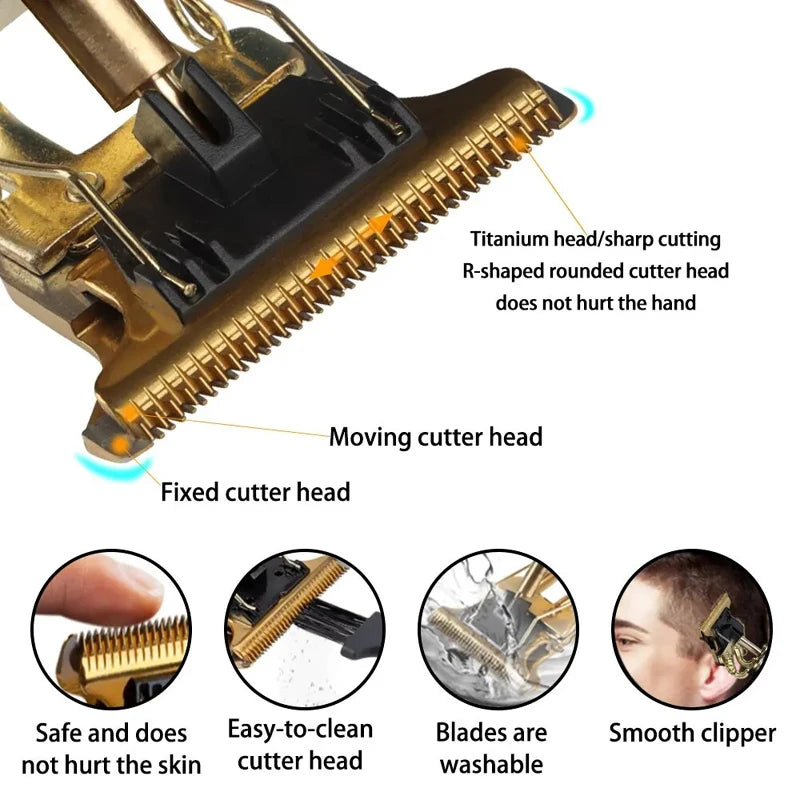 Professional T9 Hair Clipper For Mens USB Fast Rechargeable Beard Care Tools Provide Comfortable Precise Shaving Hair Trimmer Zpaxo