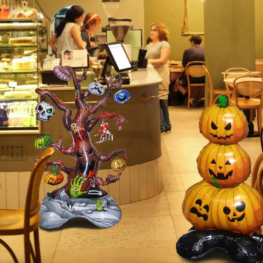 Inflatable Halloween Pumpkin Tree Foil Balloon Giant 5ft Standing