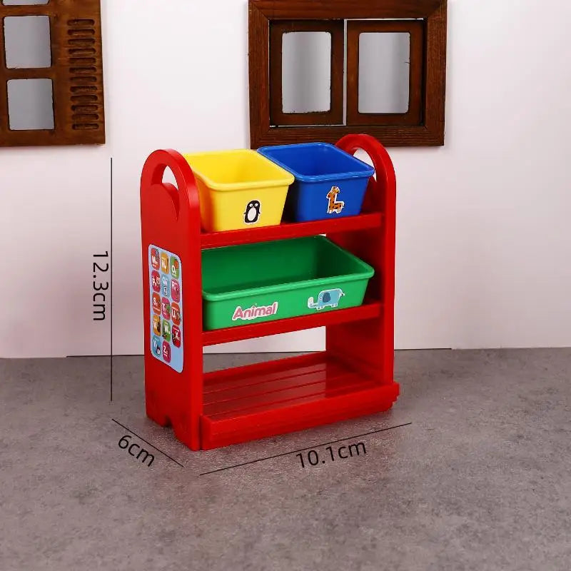 ▶1 Set Scene Decoration Toy 1/6 Dollhouse Miniature Storage Rack Model Display Stand Storage Rack Doll House Accessories Zpaxo A2