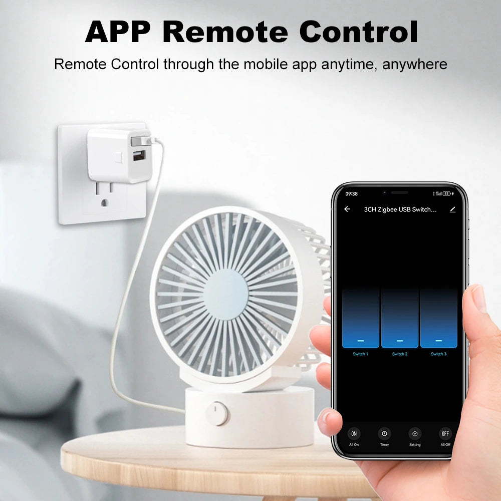 Tuya Smart Zigbee Micro 1 2 3 Gang USB Adaptor Switch 5V Mini USB Power Adaptor Smart Life Control Via Alexa Google Yandex Alice Zpaxo